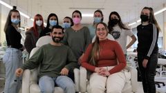 La alumna Elidianik Almanza, sentada a la derecha, acaba de participar en el campeonato nacional Spainskills
