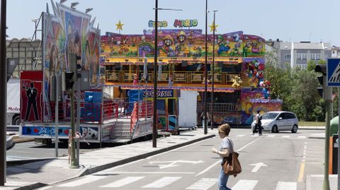 Una de las atracciones ya instaladas en Rego da Balsa, Carballo