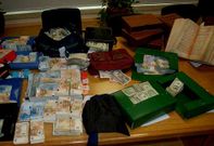 Parte del dinero incautado a Fern�ndez Casti�eiras en los registros ordenados por el juez.