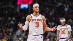 Josh Hart, de los Knicks, durante un partido de la Copa NBA.