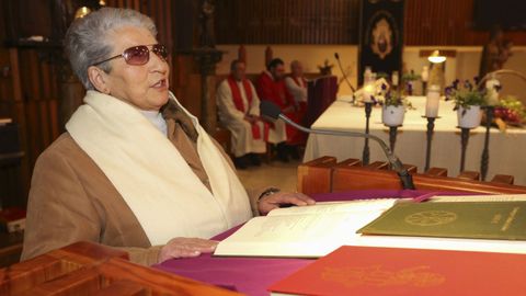 Sara Samde fue la pregonera de la Semana Santa de Carballo hace ocho aos