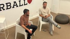 David R�o y Juan Seoane, durante la presentaci�n del plan director en la biblioteca