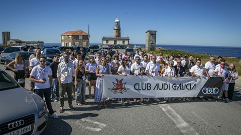 Una de las paradas de la ruta fue el faro de Corrubedo.