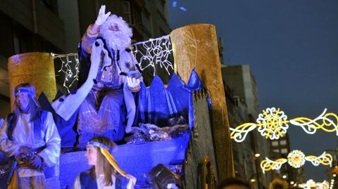 Los Reyes en la cabalgata de Ferrol