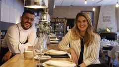 Summa Breog�n Castro N��ez y Amanda Roux, en el restaurante que abrir�n el pr�ximo s�bado en Mera