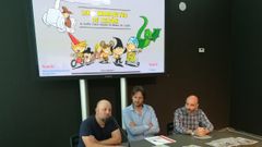 Presentaci�n, hoy en Fidma, de �Les maravilles de Xix�n�, un c�mic de Ruma Barbero (primero por la izquierda)
