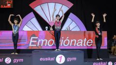 Jos Vzquez, en el tercer cajn del podio en el campeonato nacional Euskalgym.