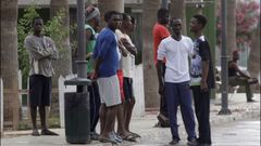 Un grupo de j�venes extranjeros en Melilla