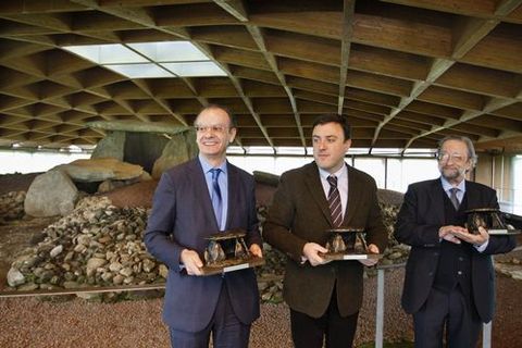 Los premiados, Xos� Luis Vilela, Valent�n Gonz�lez y Jos� Mar�a Bello