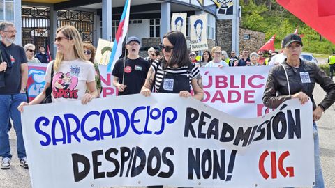 Detalle de la protesta de la CIG