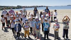 Alumnos del CRA de Rianxo, durante una actividad