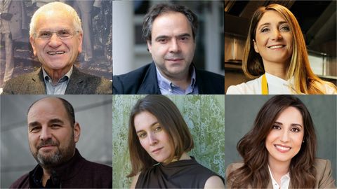 De esqueda a dereita e�de arriba abaixo, Florentino Cacheda, Daniel Hermosilla, Luc�a Freitas, Kin Mart�nez, Mar�a Soa e �ngela Banzas.