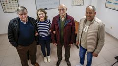 Juan Francisco P�rez, Mar�a Mart�nez, Antonio Torres y Tucho Abeij�n, en la sede social de la Orpal