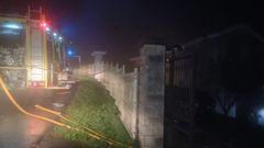 Incendio urbano en Mieres.