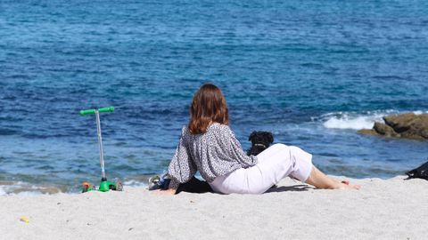 Disfrutando del paseo mar�timo y de la playa en A Coru�a