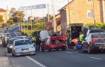 Accidente ocurrido ayer en Castrelo