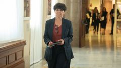 La diputada del PNV, Maribel Vaquero, en los pasillos del Congreso