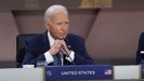 El presidente de los Estados Unidos, Joe Biden, durante la cumbre de la OTAN celebrada en Washington.