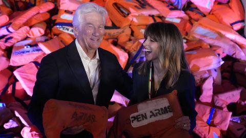 Richard Gere y su mujer Alejandra, en el dcimo aniversario de Open Arms