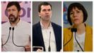 Antn Gmez-Reino (Galicia en Comn), Gonzalo Caballero (PSdeG-PSOE) y Ana Pontn (BNG)