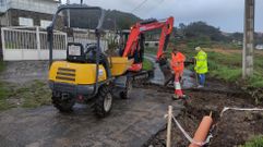 Obras de canalizaci�n de agua en Doni�os acometidas por el Concello de Ferrol