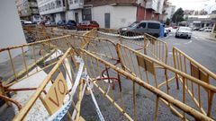 La esquina de las calles Pascual Veiga y Eduardo Pondal lleva  meses en esta situaci�n