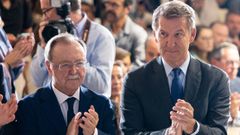 El presidente de Ceuta, Juan Jes�s Vivas (i), junto al presidente del PP, Alberto N��ez Feijoo (d).