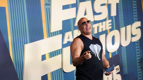 Vin Diesel durante la fiesta por los 25 a&ntilde;os del estreno de 'The Fast and the Furious' en Los Angeles