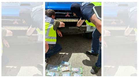Operativo antidroga en un taller de coches en Nar�n