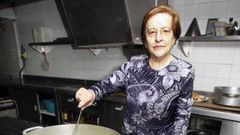 A Pachina, hace unos a�os en la cocina de su restaurante.