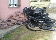El cable de cobre recuperado fue trasladado a dependencias oficiales del instituto armado. 