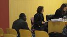 Abdou Ndiaye, Makelele, escucha las explicaciones de su abogada ante el tribunal