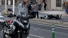 El accidente entre las dos motos se produjo en el paseo mar�timo de A Coru�a en la zona de San Roque de Afuera, entre las Esclavas y el Millennium