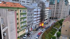 Incendio en la calle San Pedro de Mezonzo