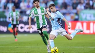 El jugador del Celta �lvaro N��ez, en su debut, frente al Betis este domingo.