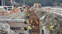 Obras para la viga de rodadura de la terminal de FCT en el puerto exterior
