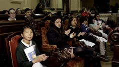 Los ni�os emprendedores, en el sal�n de plenos de A Coru�a