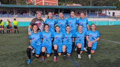 El once titular de las boirenses en el enfrentamiento ante el Domaio.