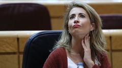 La ministra de Transportes, Raquel S�nchez, en el pleno del Senado, donde fue preguntada por el viaducto de la A-6