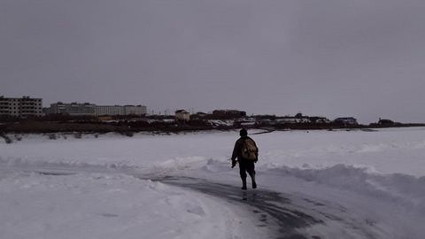 Paisaje nevado de Yakutia