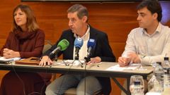 los concejales del Grupo Socialista del Ayuntamiento de Oviedo:Marisa Ponga,Carlos Fernndez Llaneza y Javier Balina (De izda a dcha).