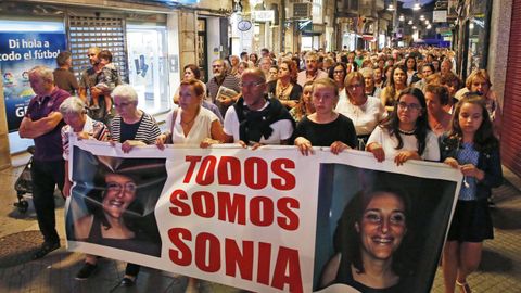 Manifestacin en el 2018 en recuerdo de Sonia Iglesias, en Pontevedra