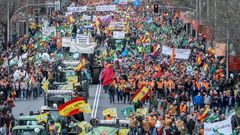 El campo toma Madrid en una manifestacin multitudinaria