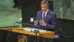 El presidente del Gobierno de Espa�a, Pedro S�nchez, ante la Asamblea General de Naciones Unidas, este mi�rcoles