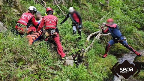 Rescate del SEPA en Ponga