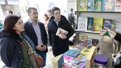 Elena Candia, Alfonso Villares y Javier Arias, en la Feira do Libro de Lugo del 2024