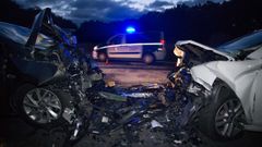 Accidente en la LU-111 en Feira do Monte, Cospeito, con un herido de gravedad