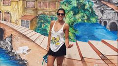 La cantante Luc�a P�rez disfrutando de sus vacaciones en Portugal