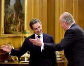 El rey recibi� ayer a Nicolas Sarkozy en la Zarzuela. 