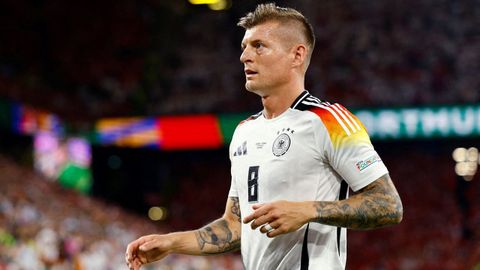 Toni Kroos durante un partido en su ltima Eurocopa